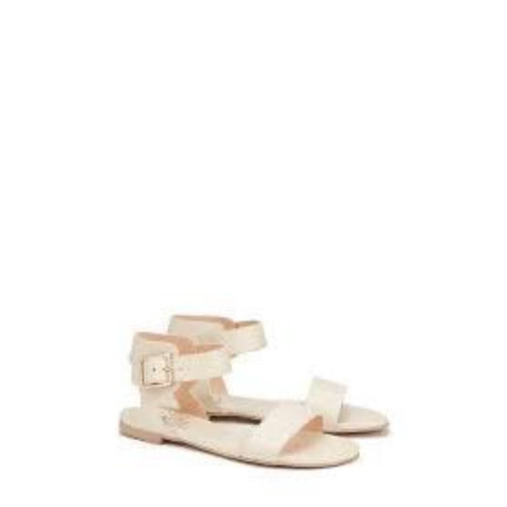 AGL Women's Light Beige Leather Gladiator Ankle Strap Sandals Size 39
